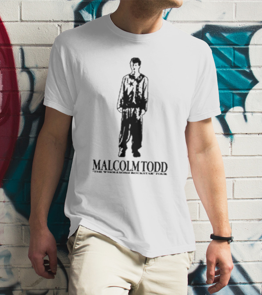 Malcolm Todd Live In Concert The Wholesome Rockstar Tour 2025 Monochrome Stage Presence T-Shirt