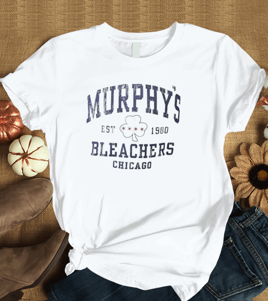 Murphy's Bleachers Est 1980 Chicago Clover Design T-Shirt