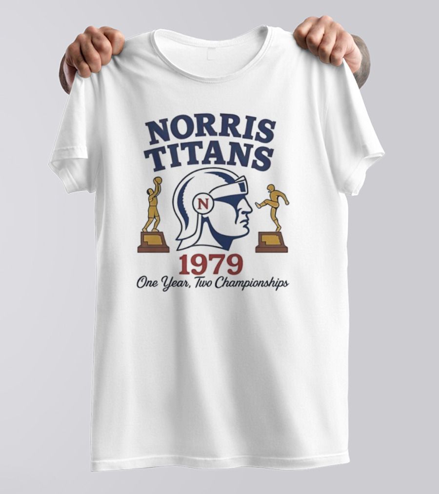 Norris Titans 1979 One Year Two Championships Iconic Sports Victory T-Shirt