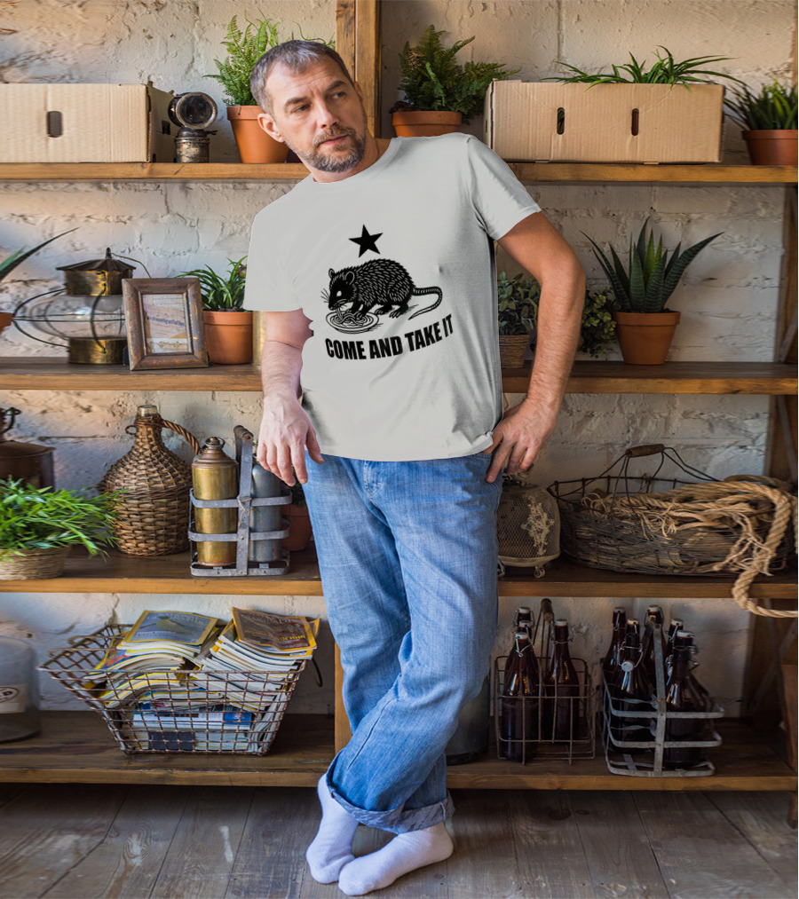 Opossum Come And Take It Flag Political Protest Statement T-Shirt