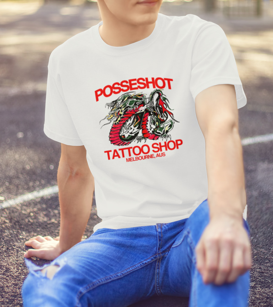 Posseshot Tattoo Shop Melbourne Aus Dragon Art T-Shirt