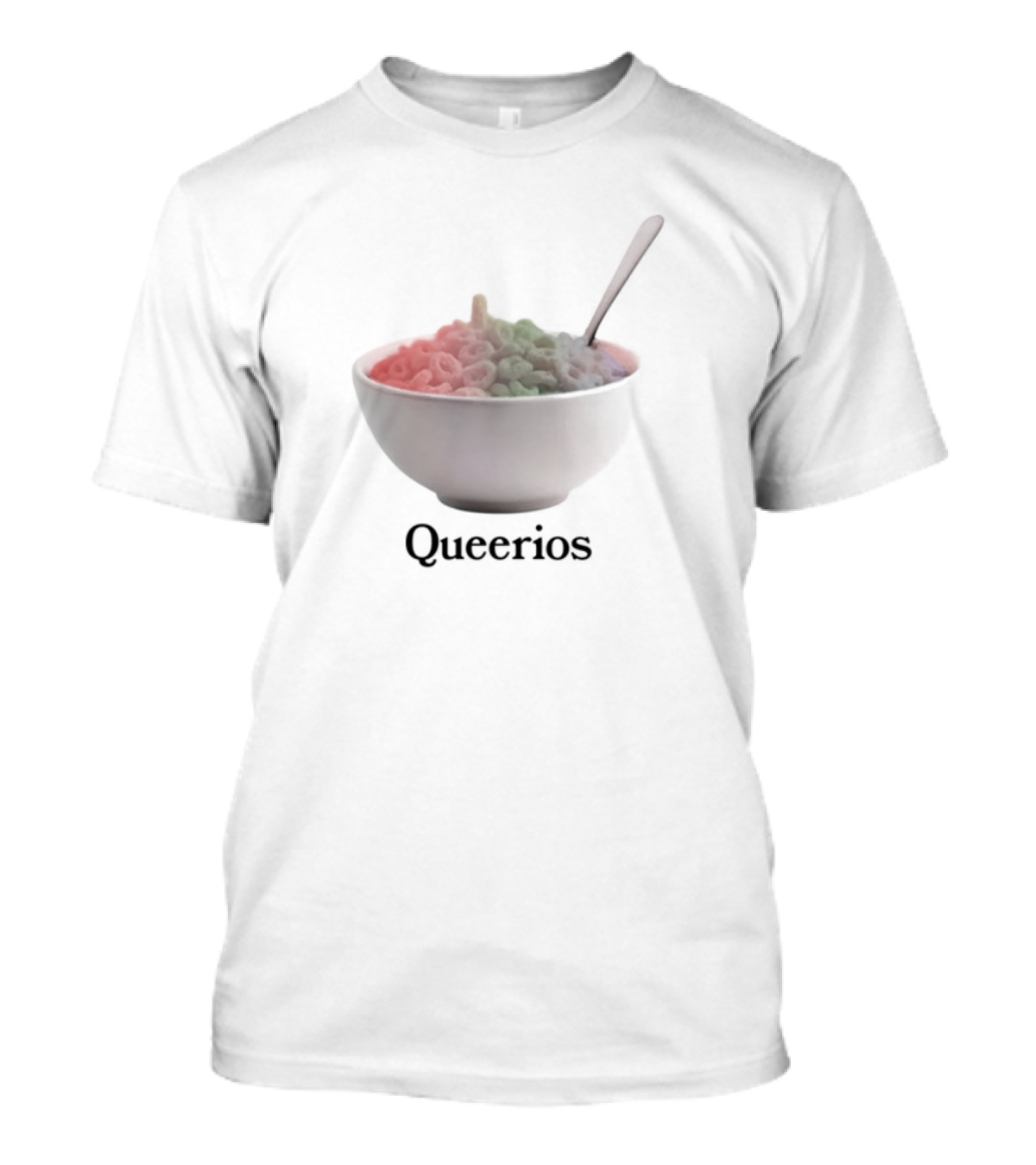 Pridecore Queerios Rainbow Cereal Bowl T-Shirt