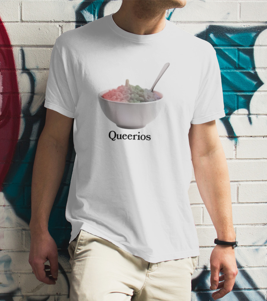 Pridecore Queerios Rainbow Cereal Bowl T-Shirt