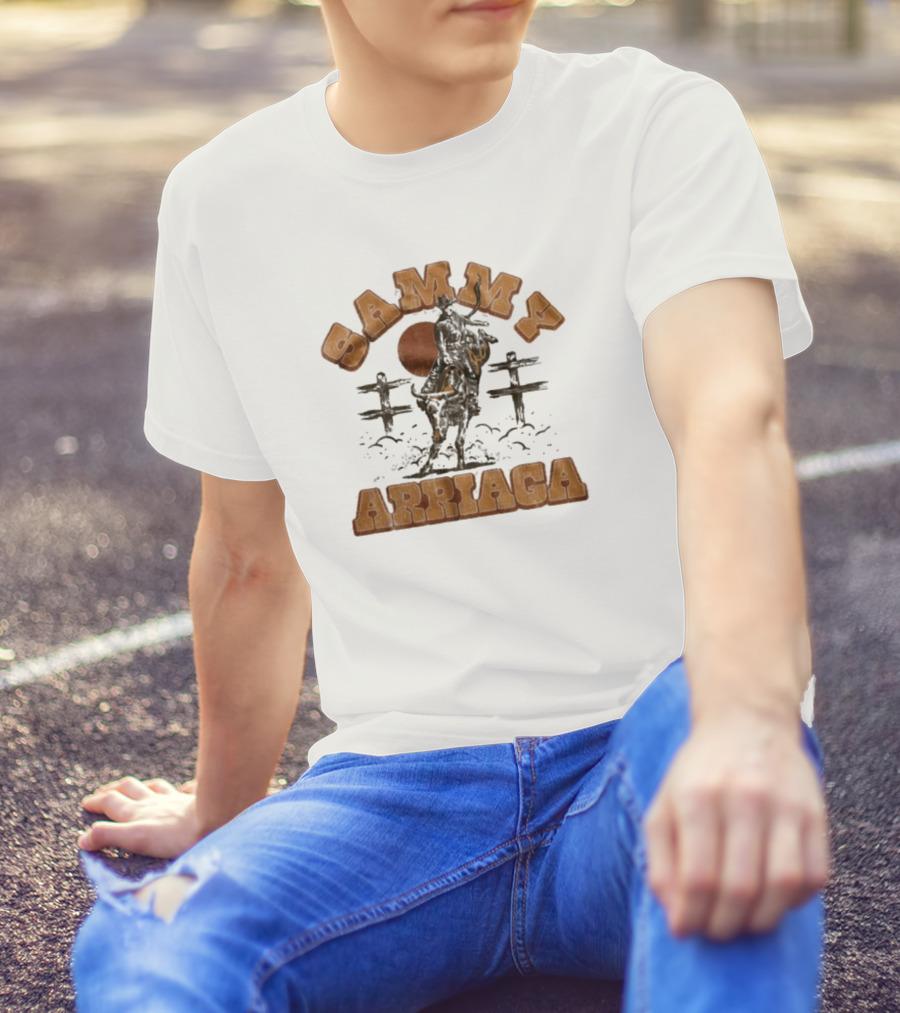 Sammy Arriaga Western Cowboy El Toro Silhouette Vintage Style T-Shirt