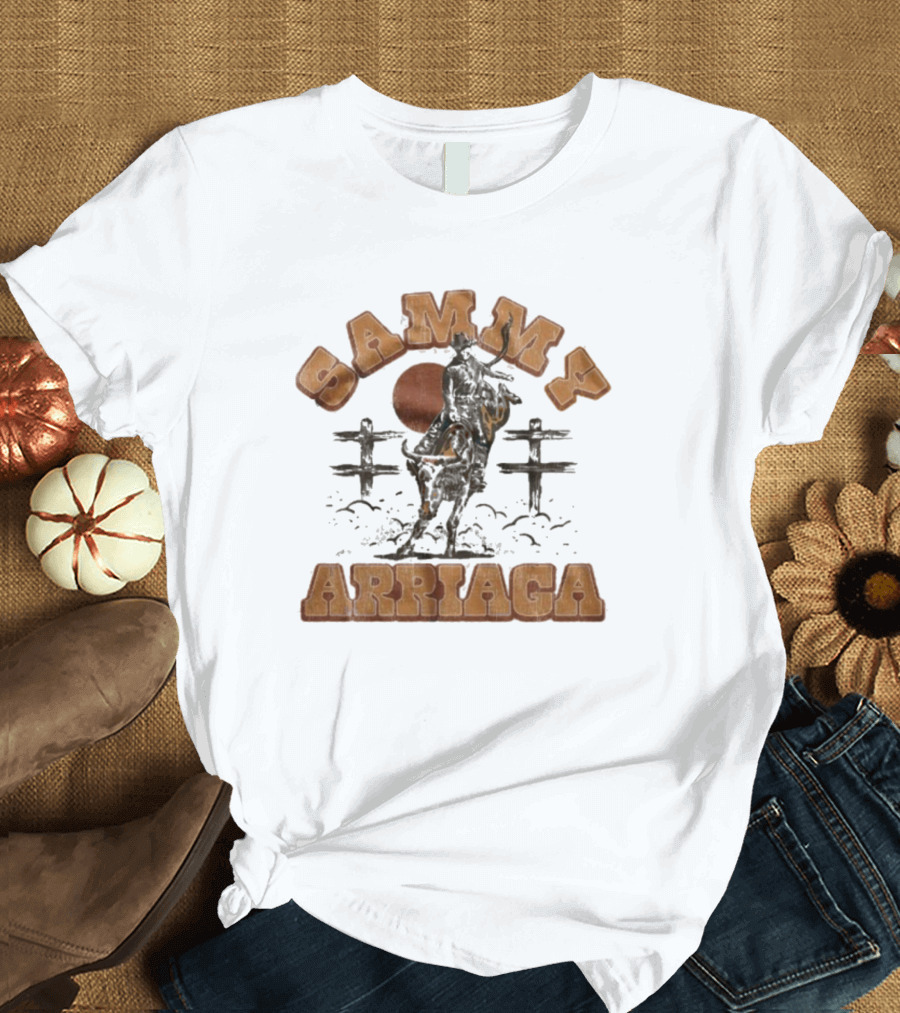 Sammy Arriaga Western Cowboy El Toro Silhouette Vintage Style T-Shirt