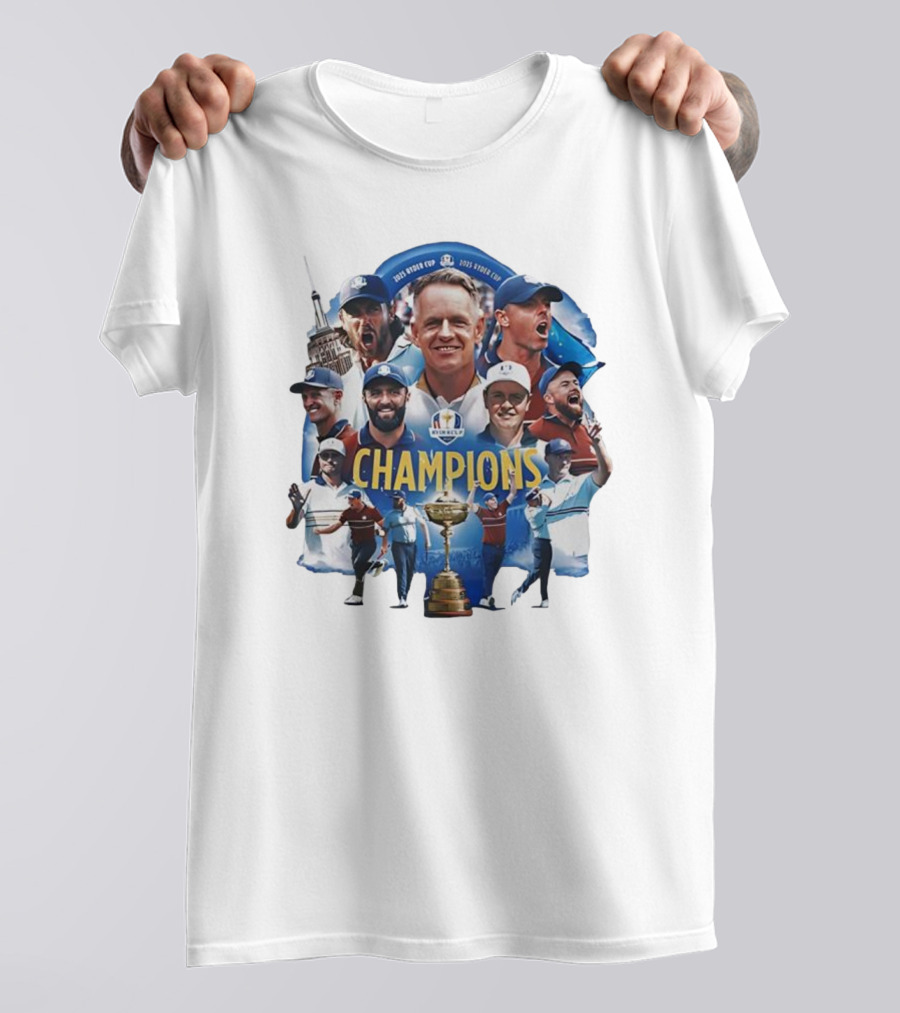 2025 Ryder Cup Team Europe Champions Celebration T-Shirt