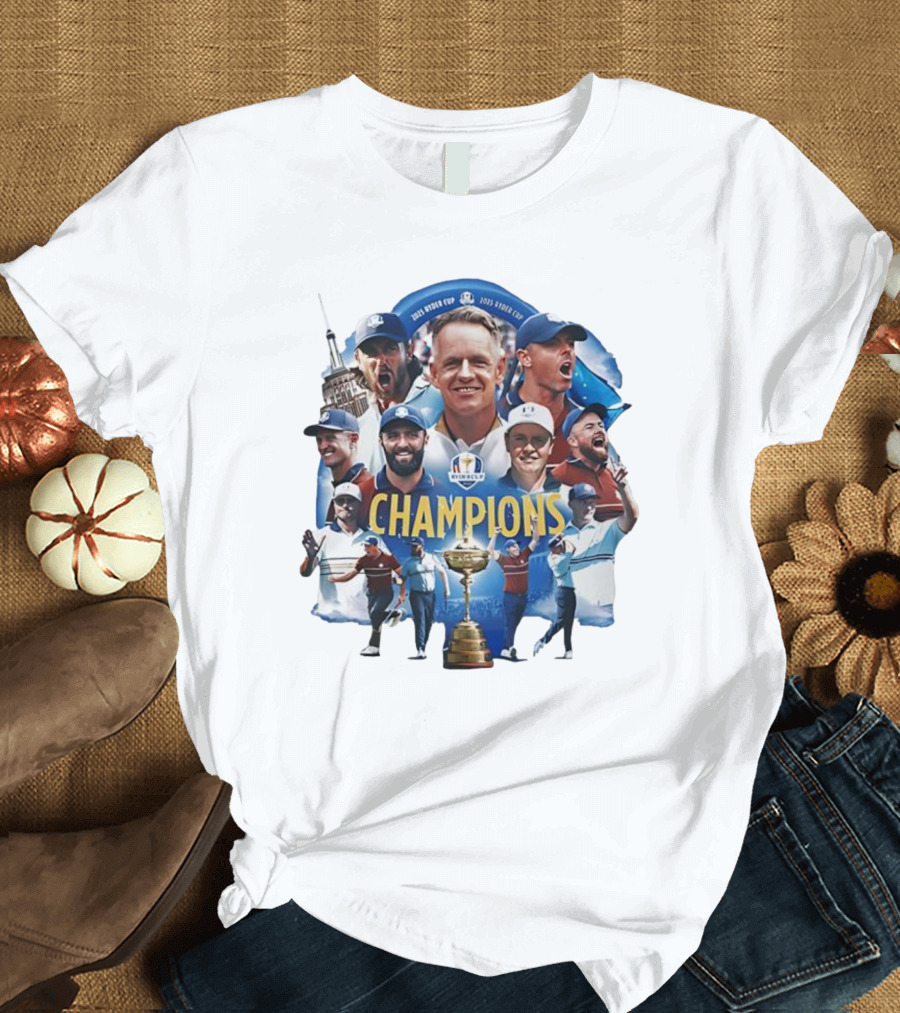 2025 Ryder Cup Team Europe Champions Celebration T-Shirt