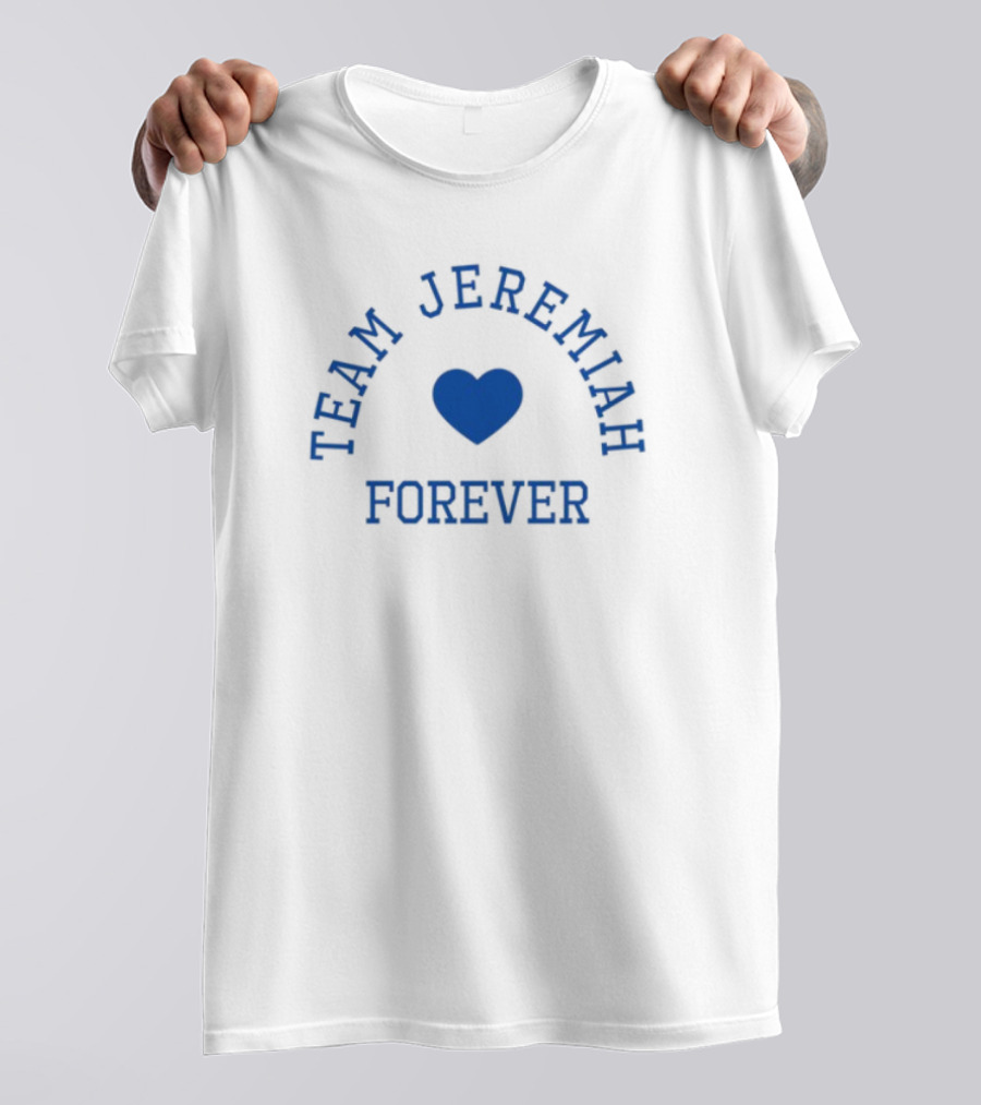 Team Jeremiah Forever Blue Heart Emblem T-Shirt