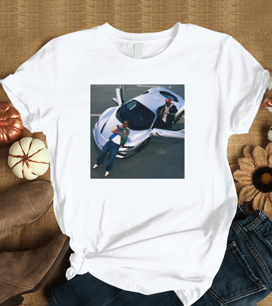 Until Night Comes Album Silver Sports Car Duo T-Shirt