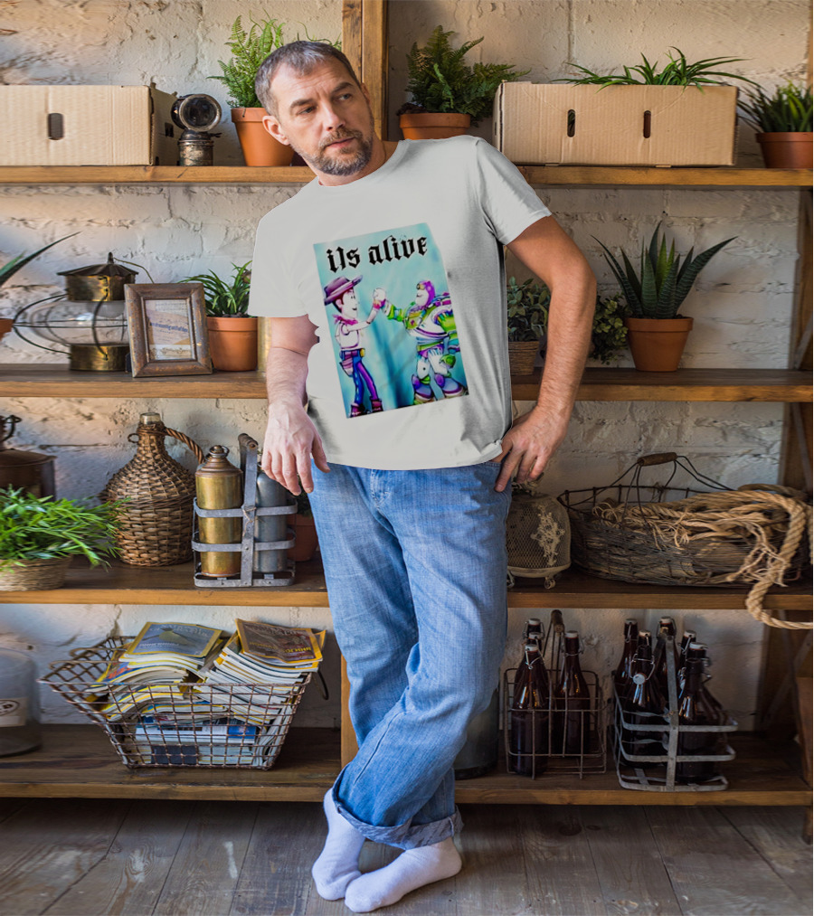 Ils Alive Woody And Buzz Lightyear Fist Bump T-Shirt