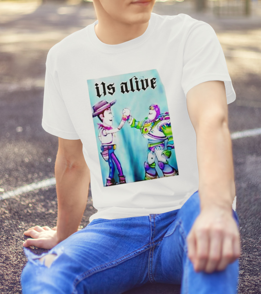 Ils Alive Woody And Buzz Lightyear Fist Bump T-Shirt