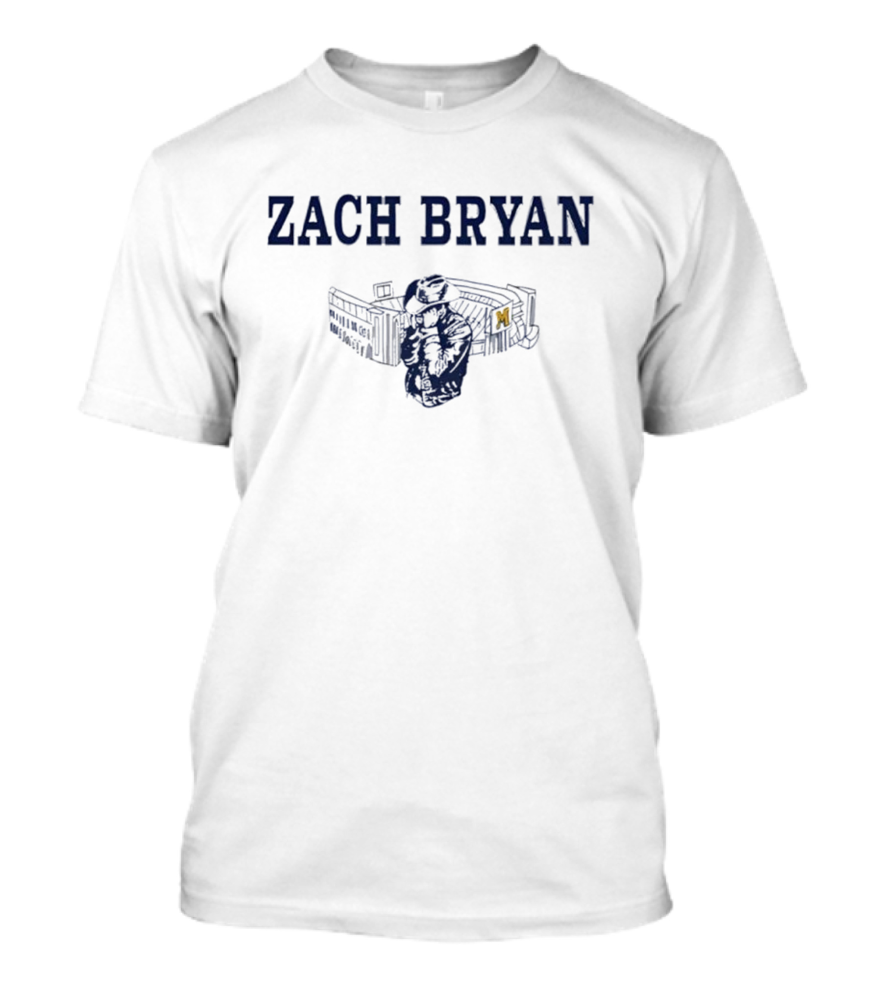 Zach Bryan Concert At Michigan Stadium Iconic Music Event T-Shirt