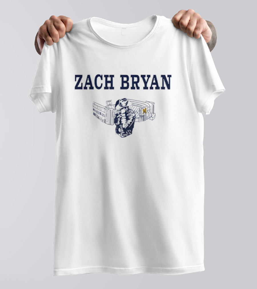 Zach Bryan Concert At Michigan Stadium Iconic Music Event T-Shirt