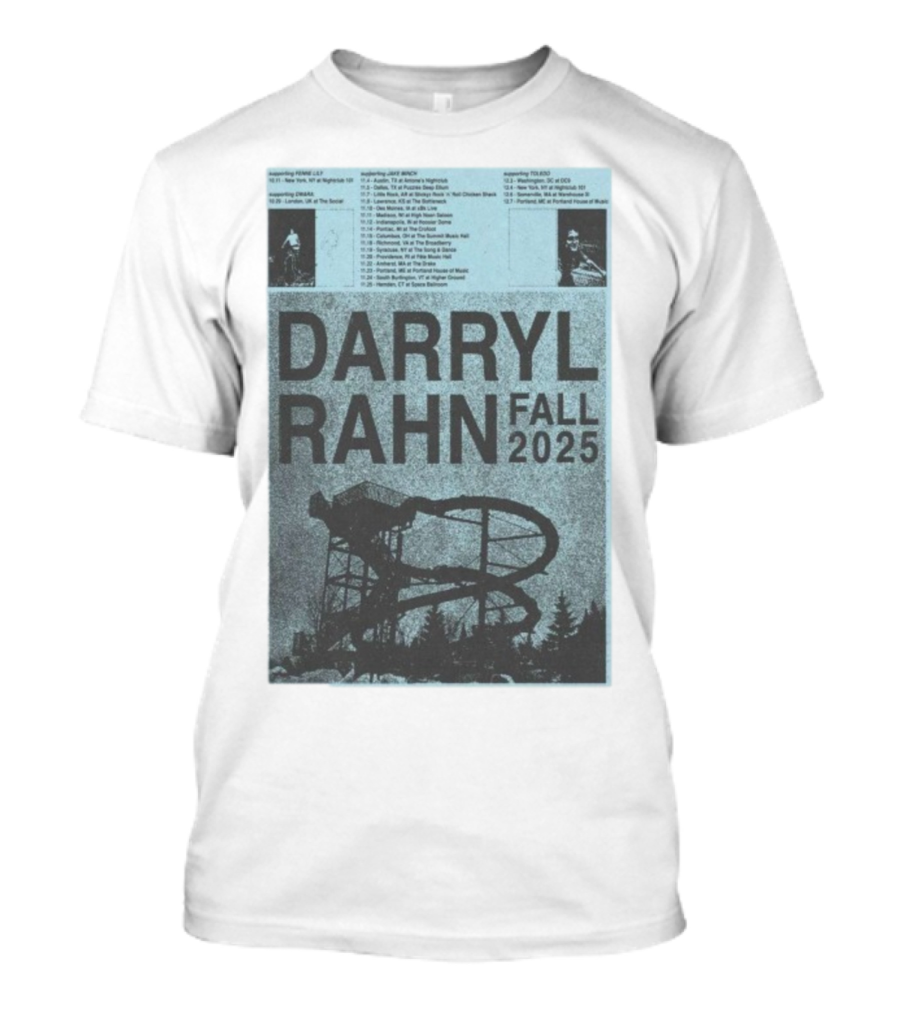 Darryl Rahn Fall Tour 2025 Water Slide Concert Dates T-Shirt