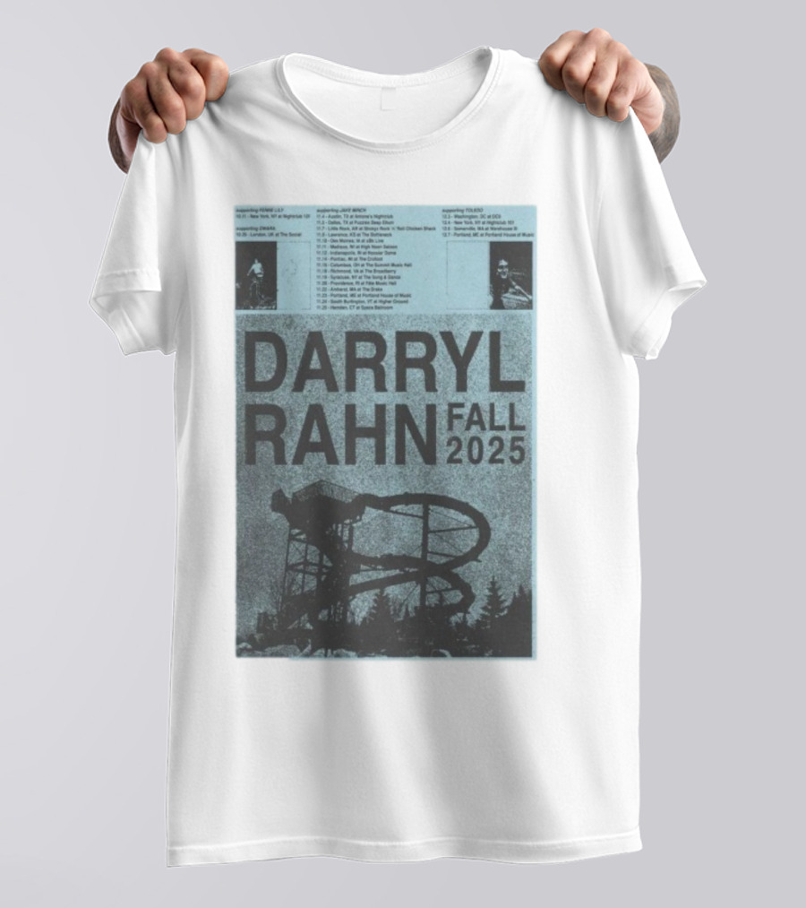 Darryl Rahn Fall Tour 2025 Water Slide Concert Dates T-Shirt