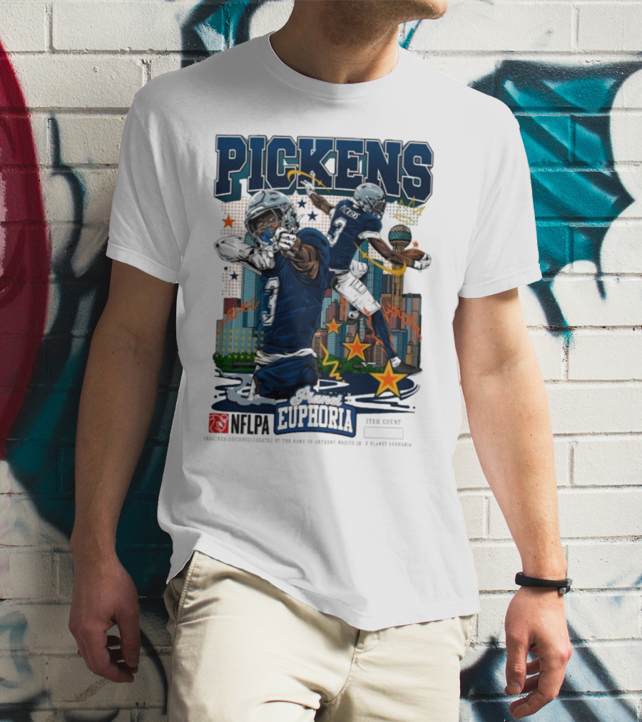 Pickens Planet Euphoria NFPLA Players Inc Iconic Sports Theme T-Shirt