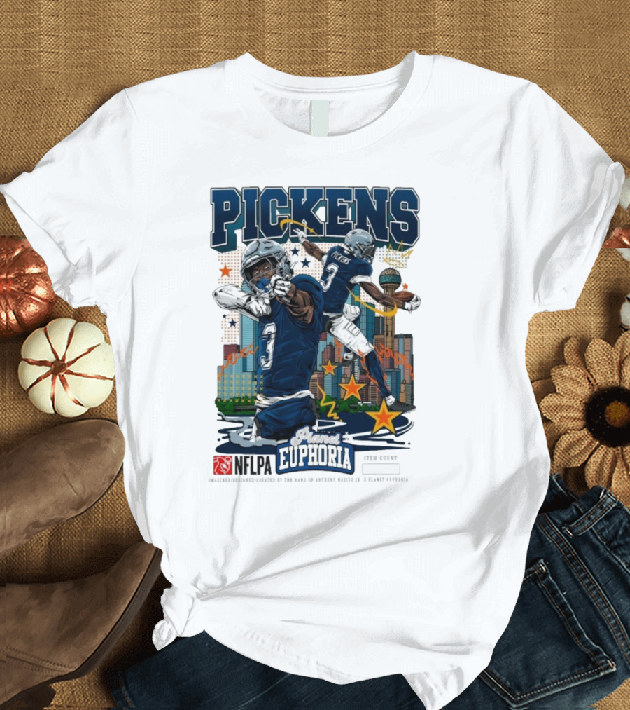Pickens Planet Euphoria NFPLA Players Inc Iconic Sports Theme T-Shirt