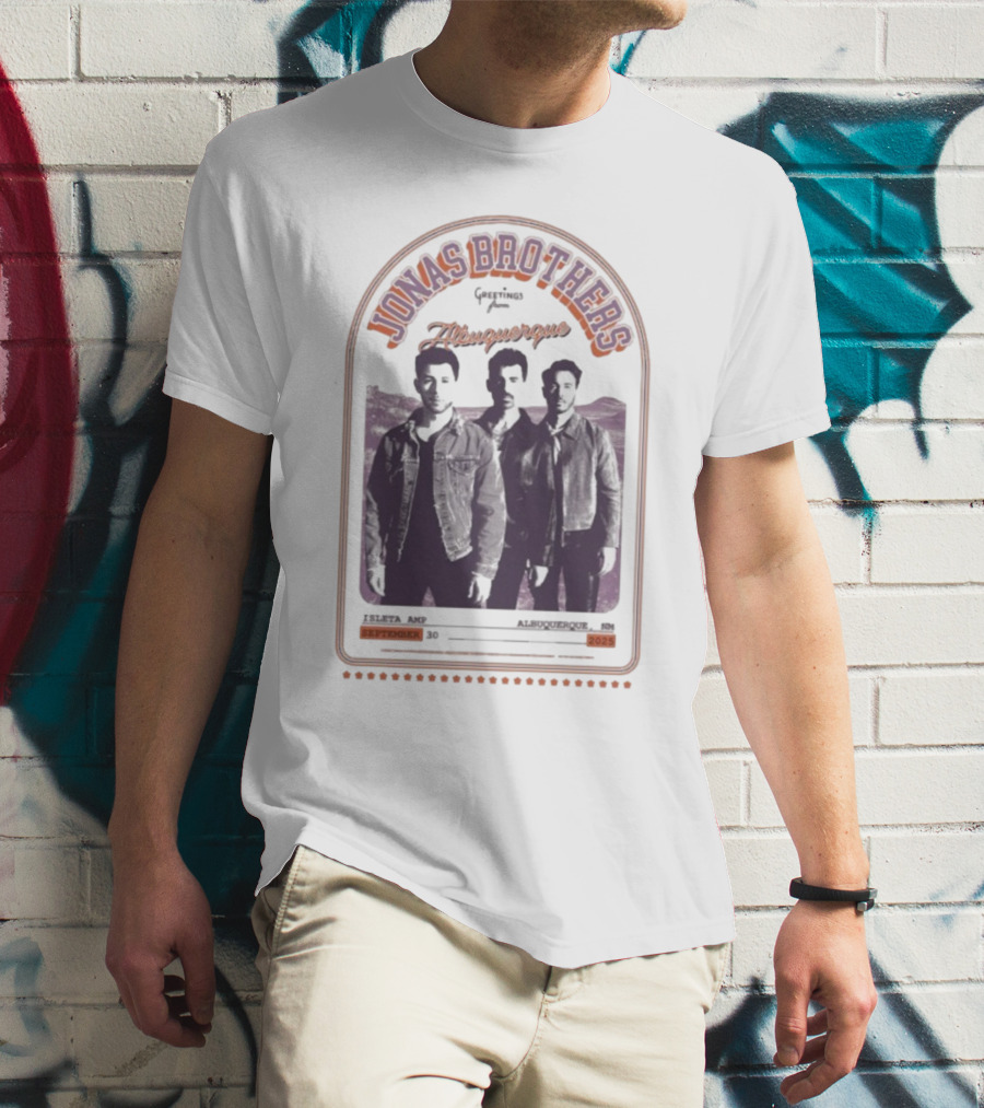 Jonas Brothers Greetings From Albuquerque NM Isleta AMP September 30 2025 T-Shirt