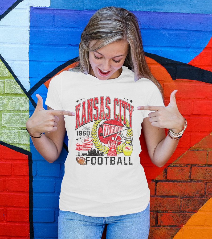 Kansas City Kingdom Chiefs Football Est 1960 T-Shirt
