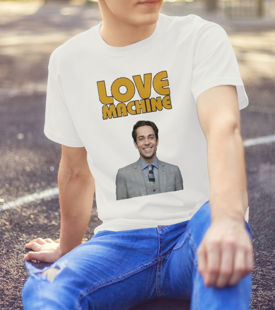 Zachary Levi Love Machine Raglan Smiling Style T-Shirt