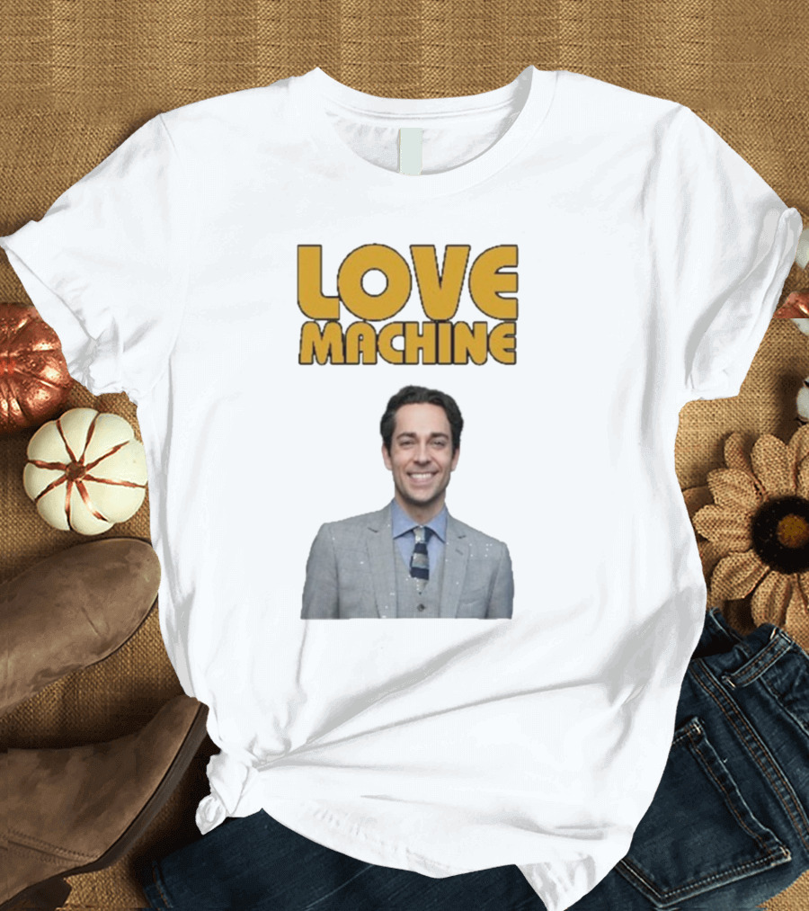 Zachary Levi Love Machine Raglan Smiling Style T-Shirt