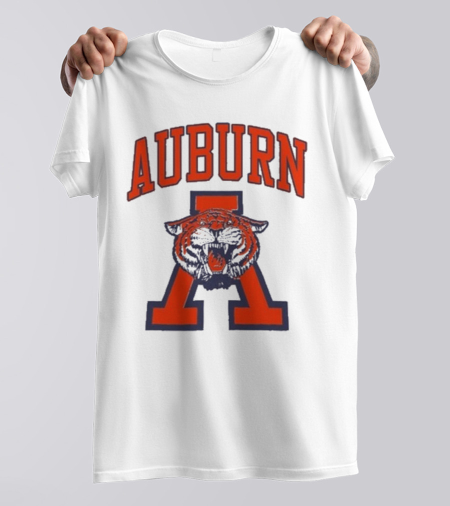 Auburn Tigers Roaring Vintage Logo Retro College Spirit T-Shirt