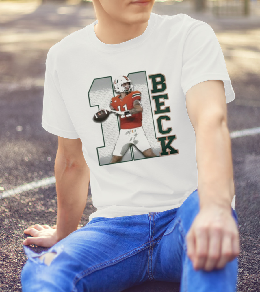 Miami Hurricanes Carson Beck #11 Player Tribute T-Shirt