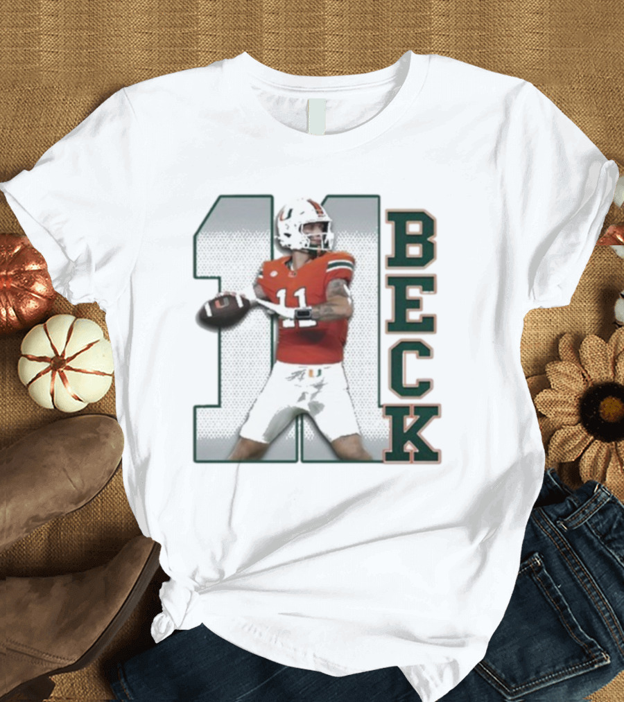 Miami Hurricanes Carson Beck #11 Player Tribute T-Shirt