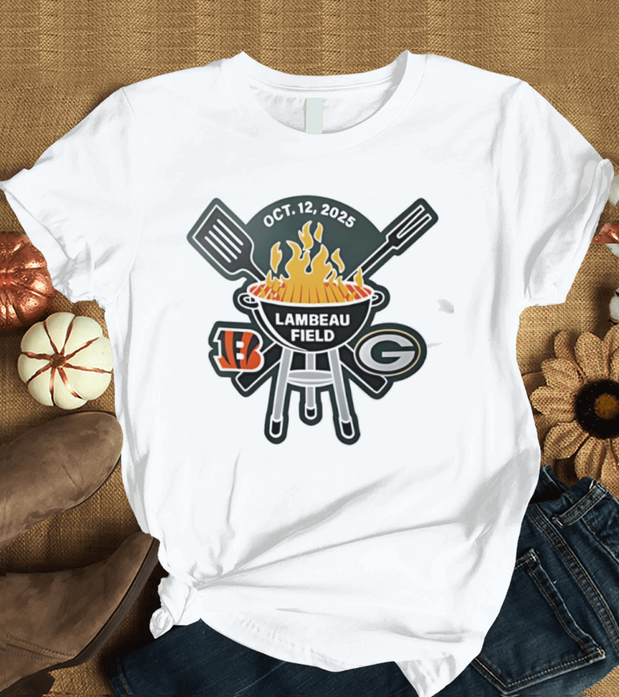 Green Bay Packers Cincinnati Bengals Lambeau Field October 12 2025 BBQ Tailgate Event T-Shirt