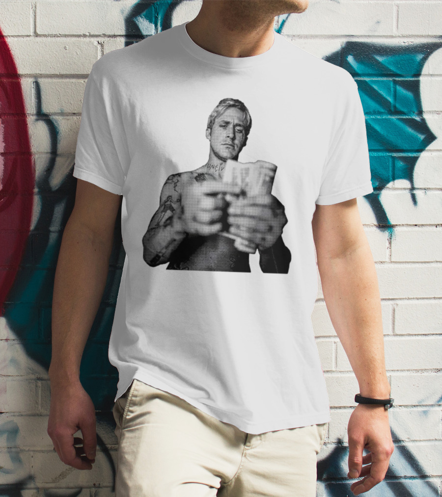 Handsome Luke Counting Money Tattoo Portrait T-Shirt