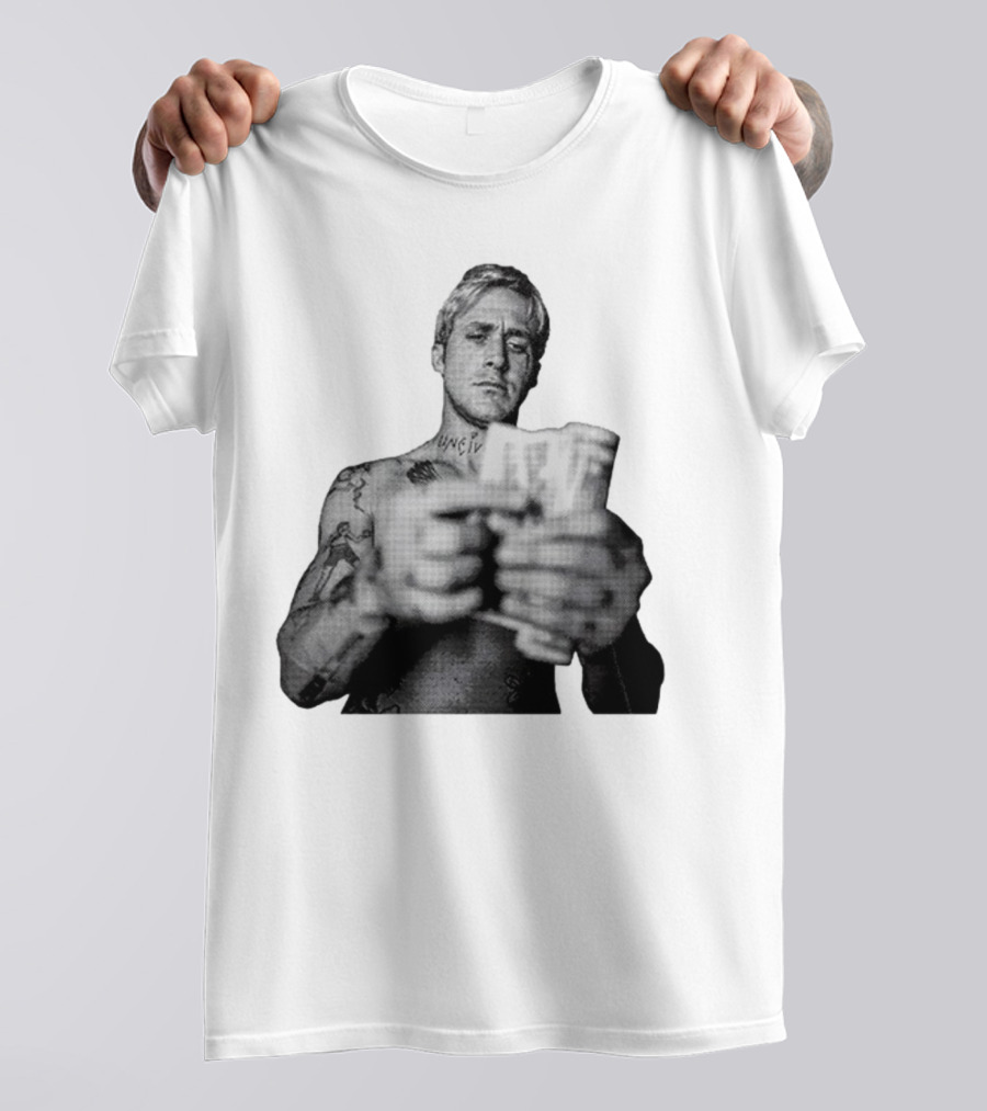 Handsome Luke Counting Money Tattoo Portrait T-Shirt