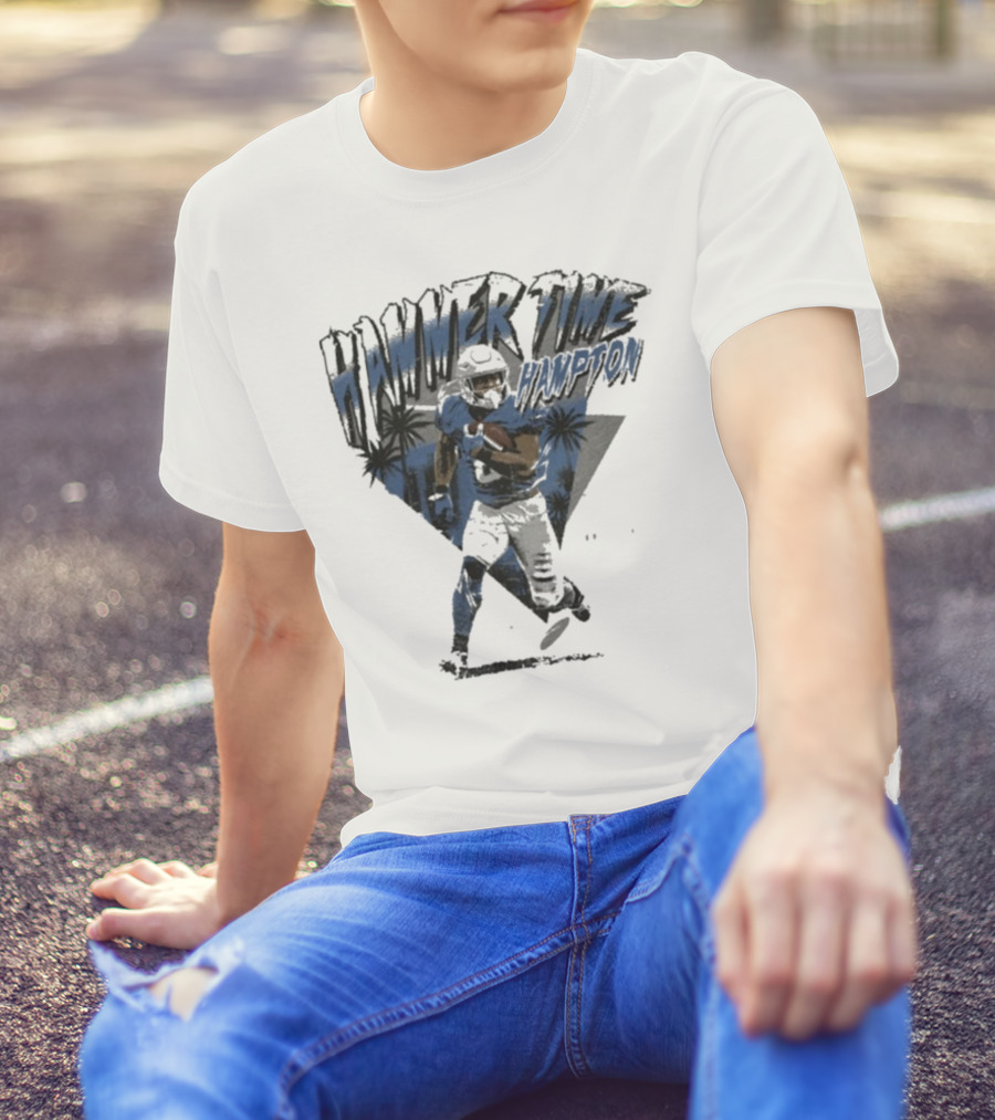 Hammer Time Hampton Los Angeles Chargers Football Palm Trees Icon T-Shirt
