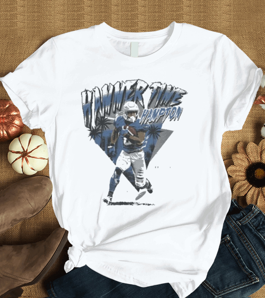 Hammer Time Hampton Los Angeles Chargers Football Palm Trees Icon T-Shirt