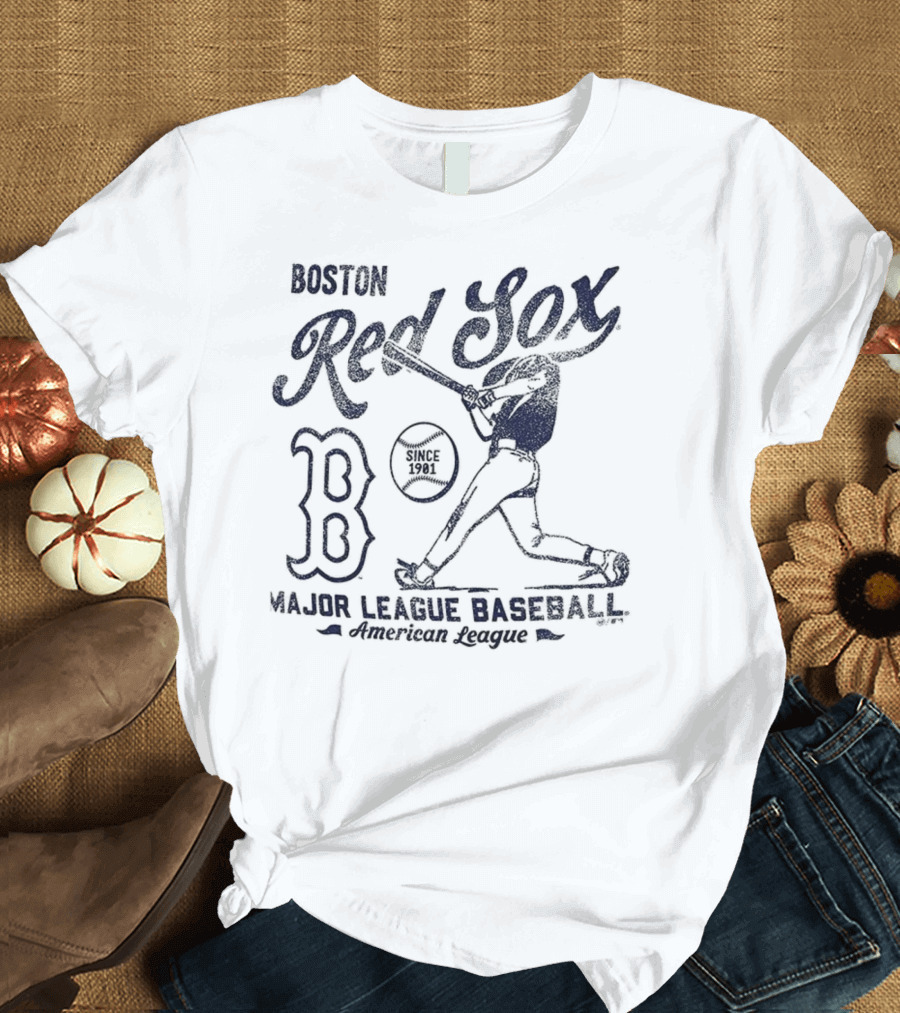 Boston Red Sox Major League Baseball Since 1901 Batter Foundation T-Shirt