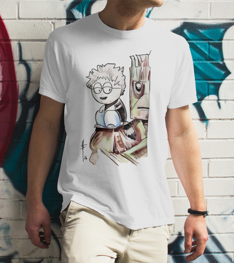 Kyle Broflovski And Groot Cartoon Mashup Fan Art South Park Guardians Of The Galaxy Crossover T-Shirt