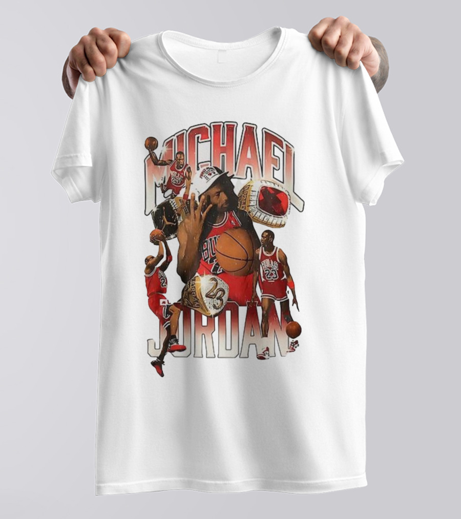 Michael Jordan NBA Bulls Champion Iconic Moments T-Shirt