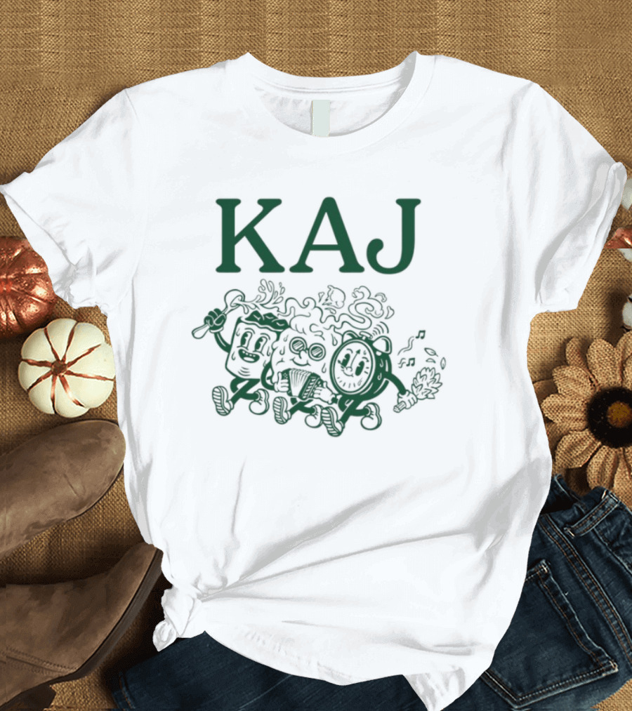Kaj Retro Cartoon Floral Characters T-Shirt