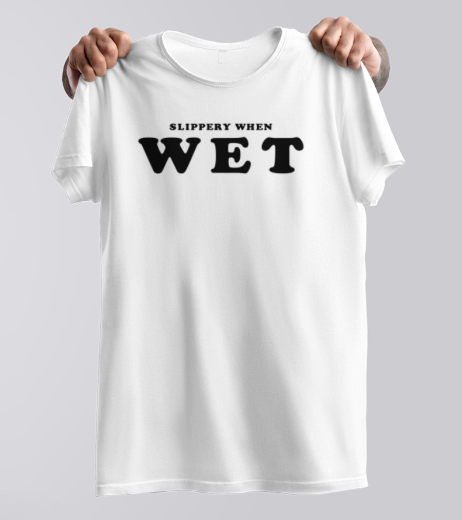 Renee Rapp Slippery When Wet Retro Block Lettering T-Shirt