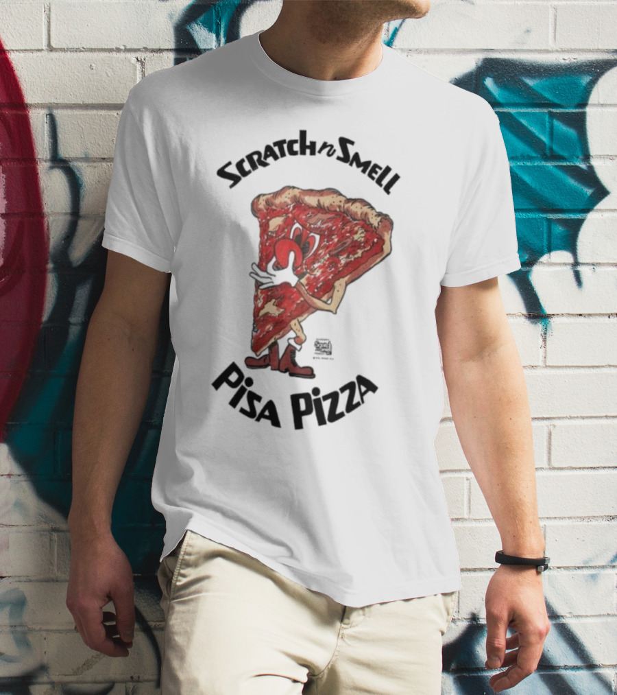 Scratchn Smell Pisa Pizza Slice Fun T-Shirt