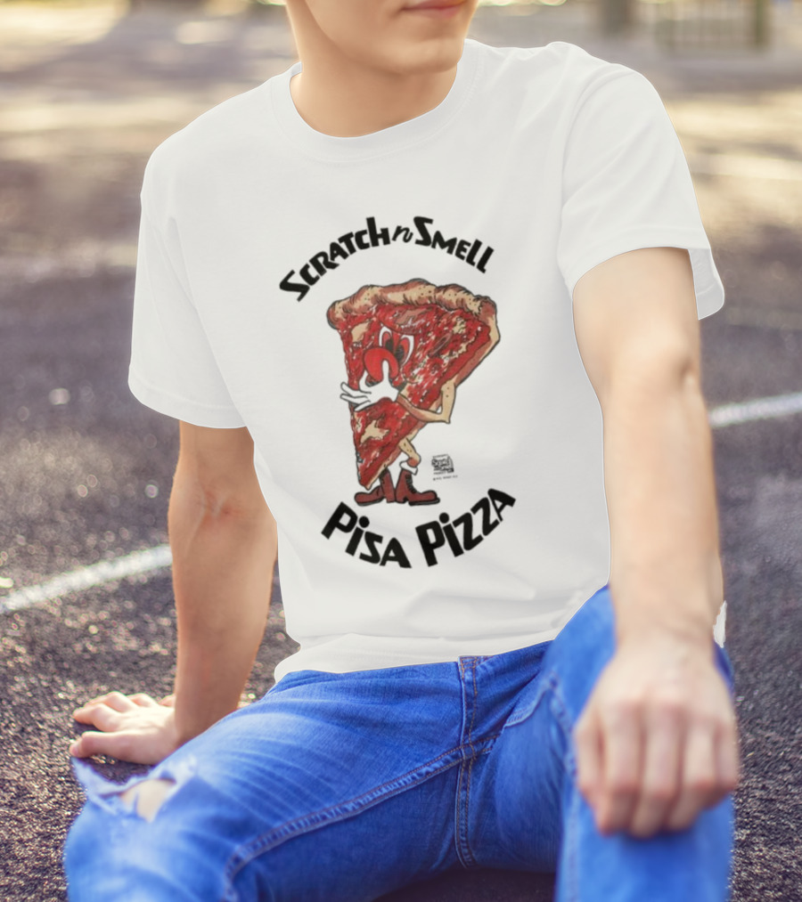 Scratchn Smell Pisa Pizza Slice Fun T-Shirt