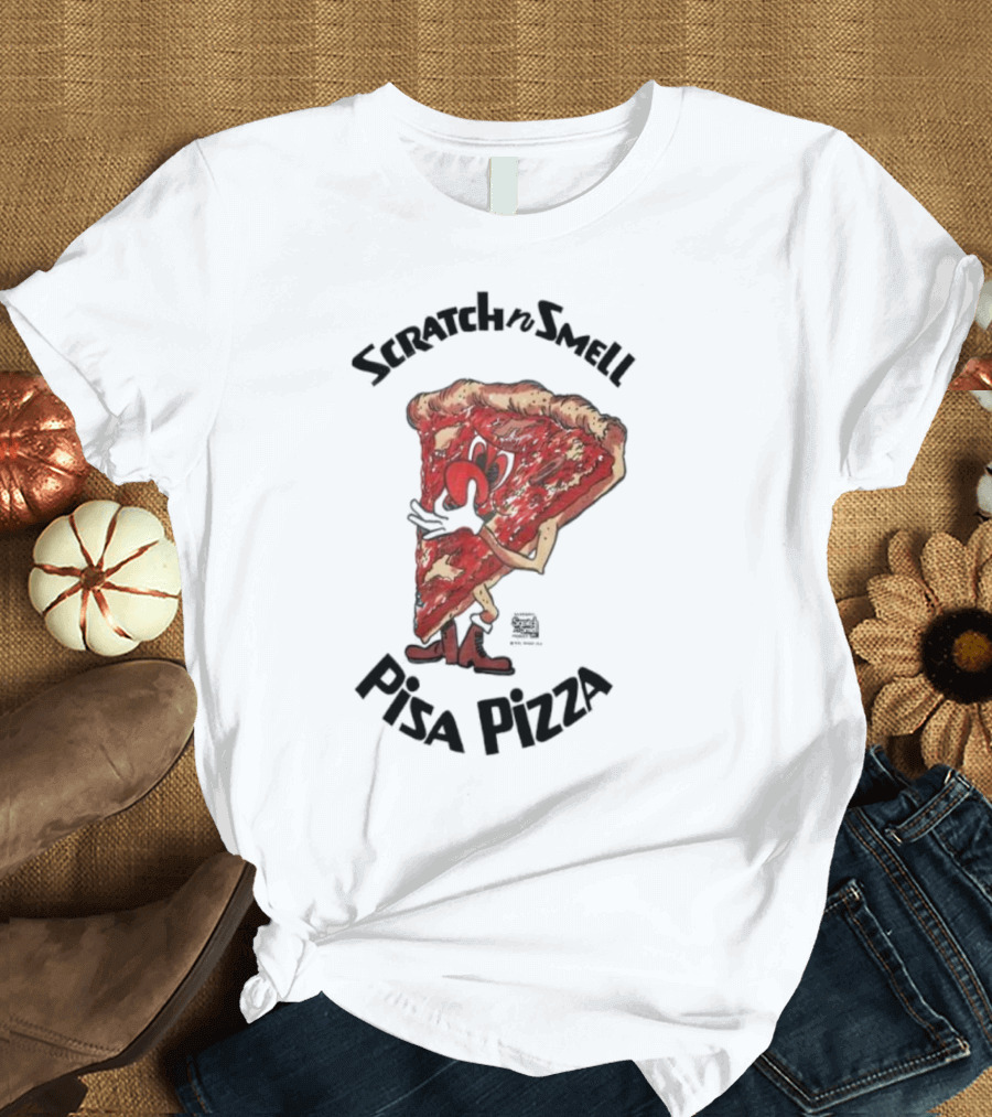 Scratchn Smell Pisa Pizza Slice Fun T-Shirt