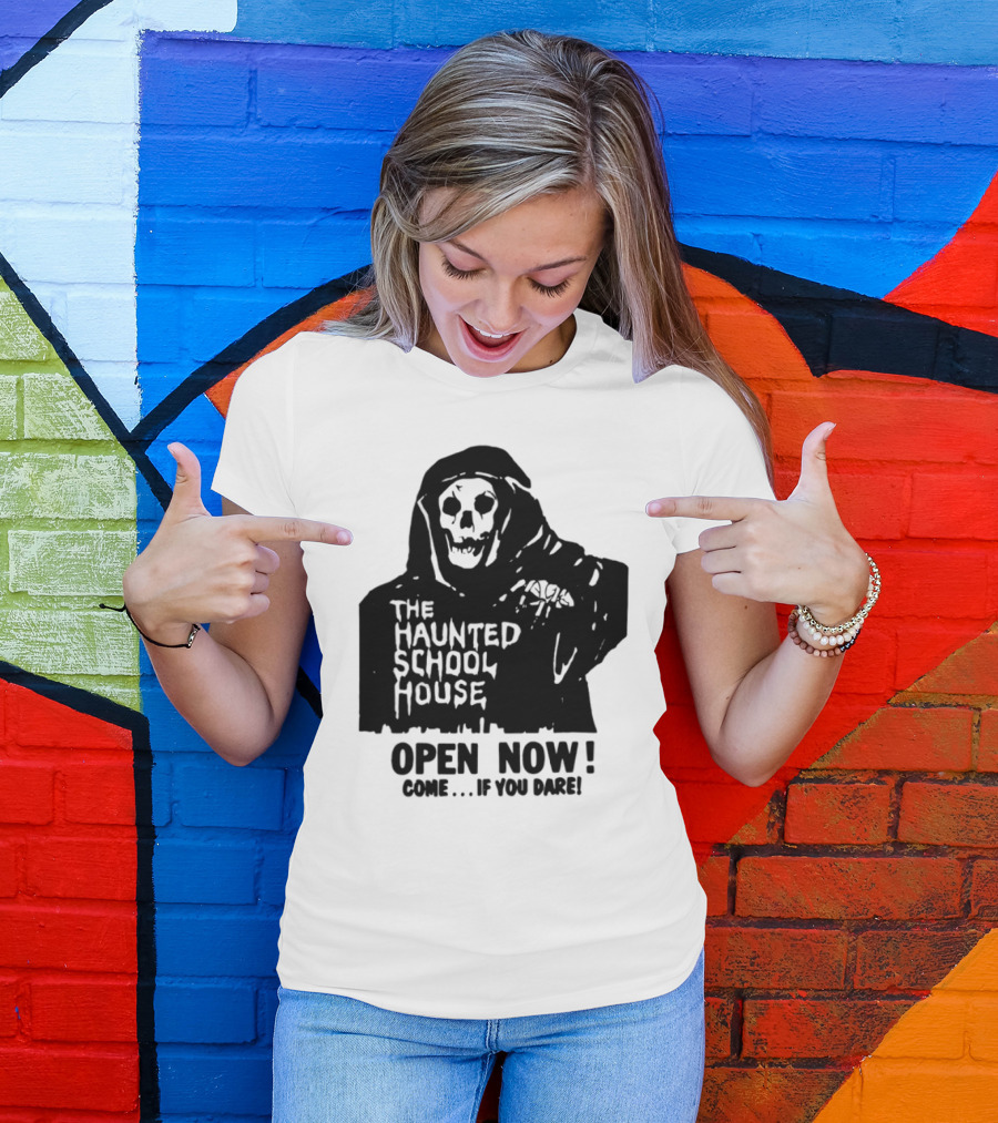 The Haunted School House Horror Movie Eerie Childhood Education Ghost Story T-Shirt