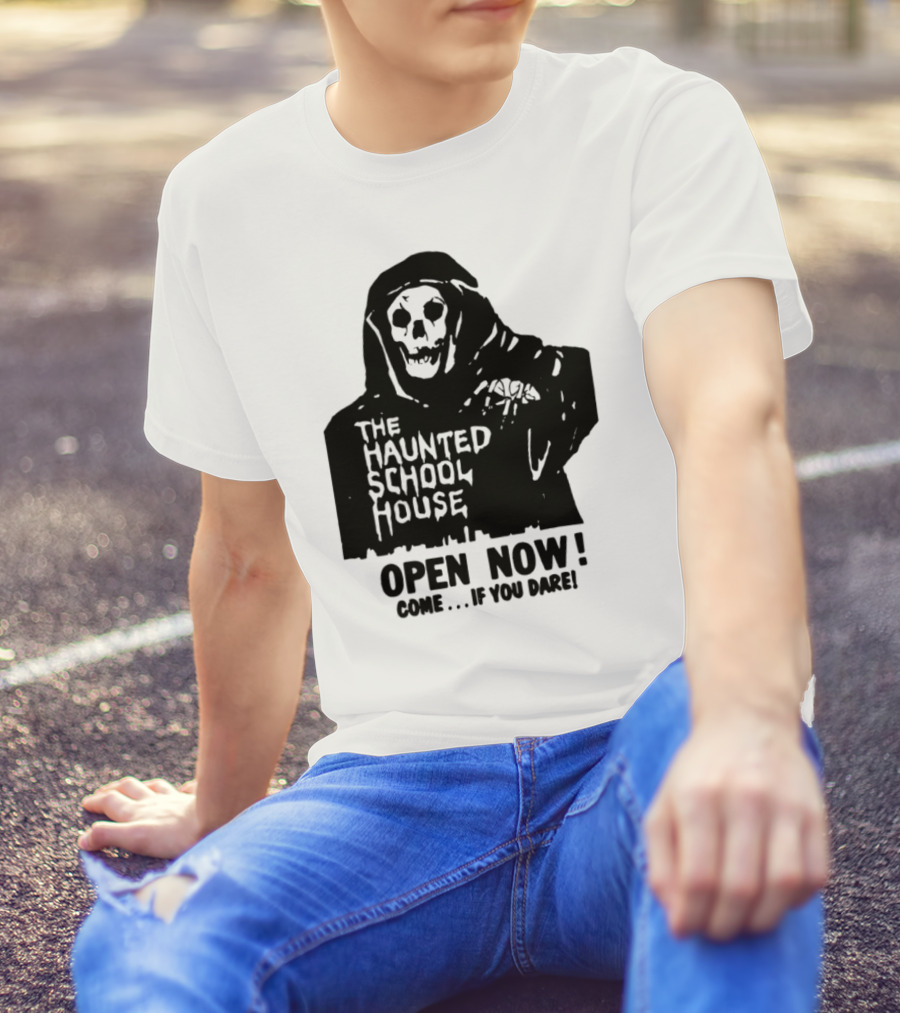 The Haunted School House Horror Movie Eerie Childhood Education Ghost Story T-Shirt