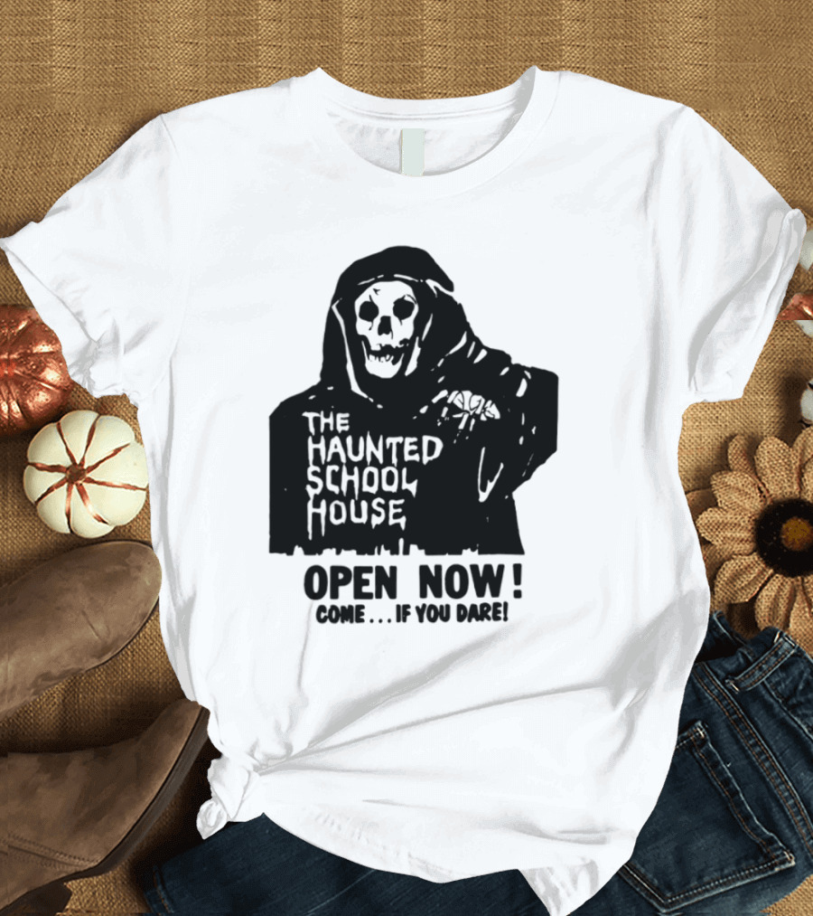 The Haunted School House Horror Movie Eerie Childhood Education Ghost Story T-Shirt