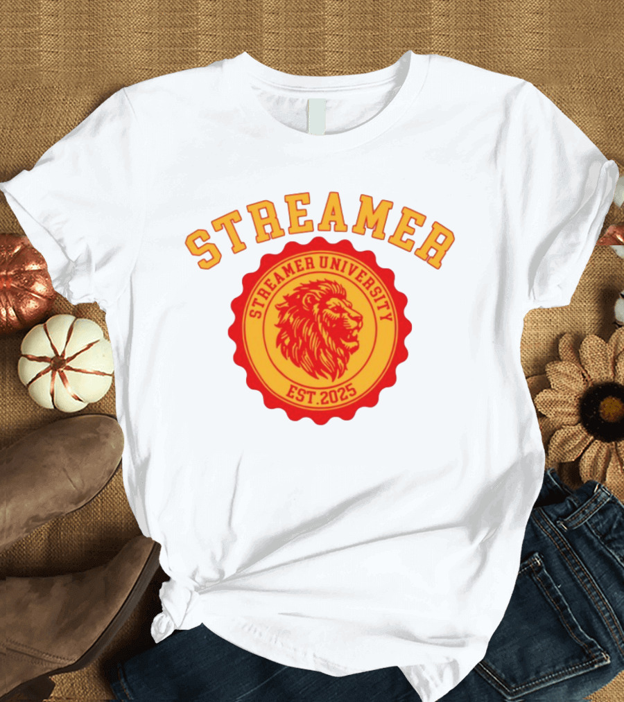 Streamer University Est 2025 Lion Emblem T-Shirt