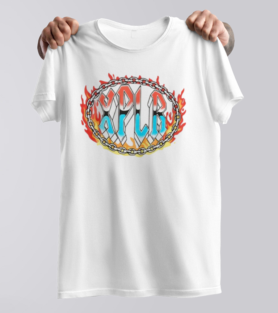 Xplr Flame Chain Design With Bold Font T-Shirt