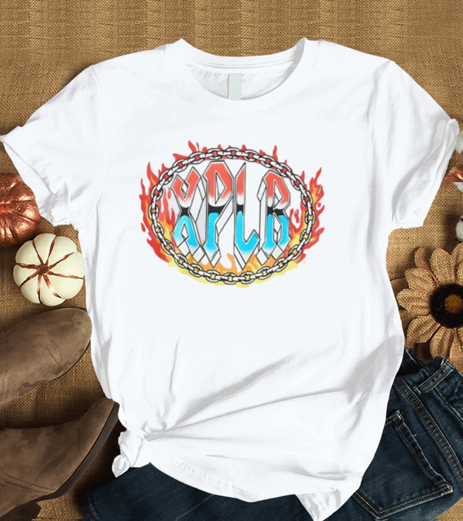 Xplr Flame Chain Design With Bold Font T-Shirt