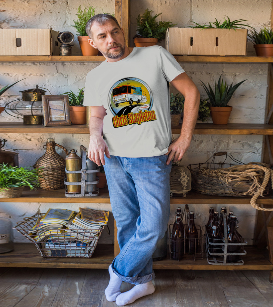 Chris Stapleton Youth Bus Flying Road Adventure T-Shirt