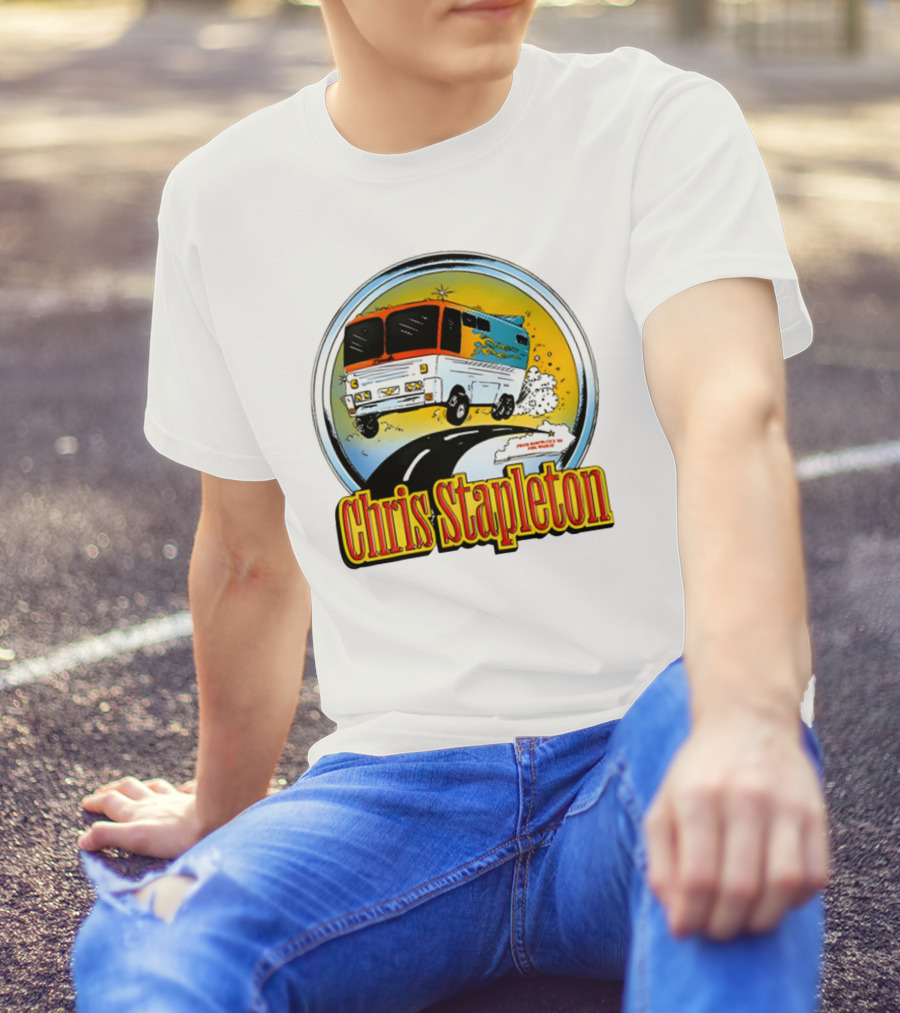 Chris Stapleton Youth Bus Flying Road Adventure T-Shirt