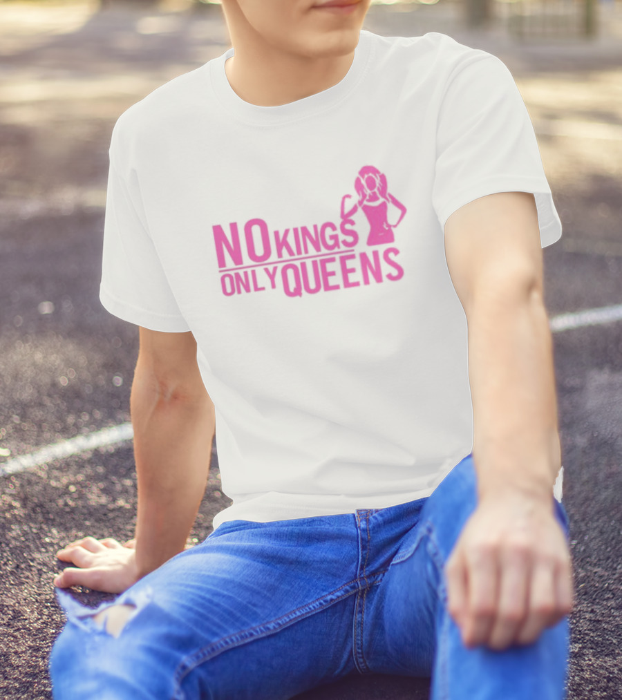 Mrwilliamsprek No Kings Only Queens Empowerment Pink Iconic Statement T-Shirt